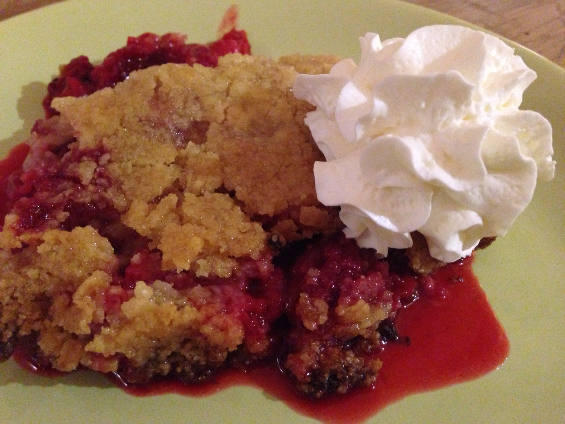 Quick Raspberry Crumble